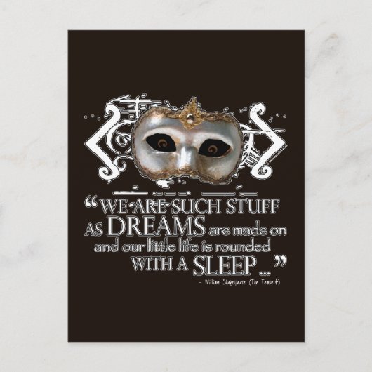 Das Zitat der Tempest Postkarte (Vorderseite)