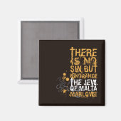 Das Zitat der Unwissenheit der Juden in Malta Magnet (Vorderseite/Rückseite)