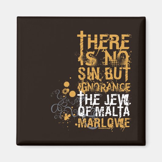Das Zitat der Unwissenheit der Juden in Malta Magnet (Vorne)