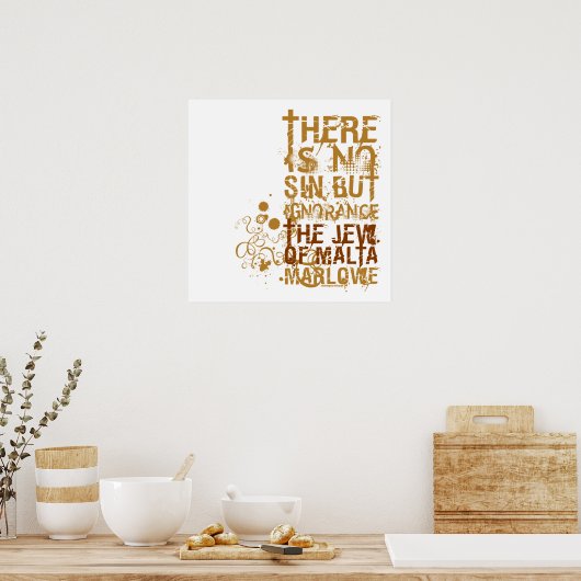 Das Zitat der Unwissenheit der Juden in Malta Poster (Küche)