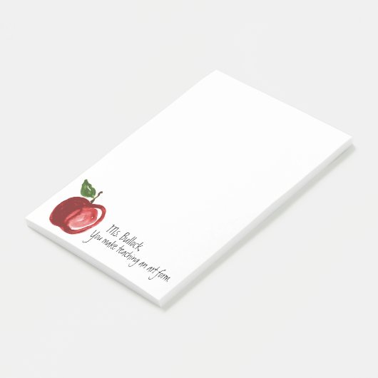 Das Zitat des Lehrers mit Apple personalisierte 4 Post-it Klebezettel (angewinkelt)