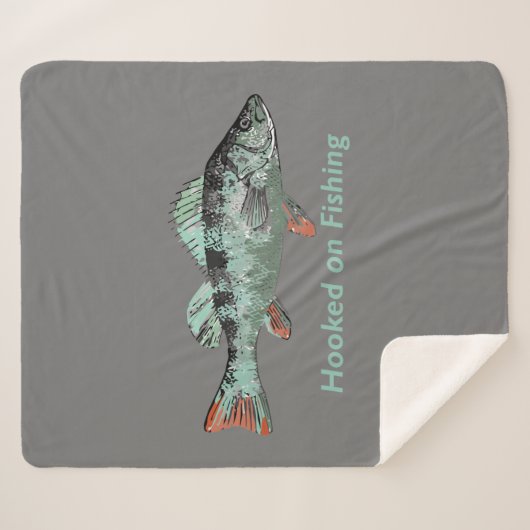 Das Zitat-Sprichwort zum Fischereigenuss Sherpadecke (Vorderseite (Horizontal))