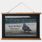 Das Zitat von Raven Edgar Allen Poe Wandteppich Mit Holzrahmen (Vorne)