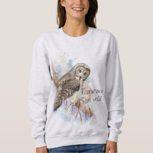 Das Zitat "Wildtiere" mit Eule Sweatshirt