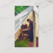 Das zivile Zelt des Kriegs-Offiziers Visitenkarte (Rückseite)