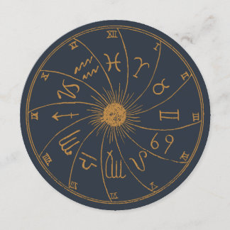 Das Zodiac Wheel - Glückserzählkartenspiel Einladung
