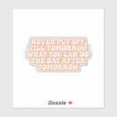 Das Zögern des Paradieses Embrace Morgen Aufkleber (Blatt)