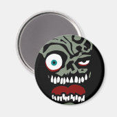 Das Zombie-Gesicht des Untergangs Magnet (Vorderseite/Rückseite)