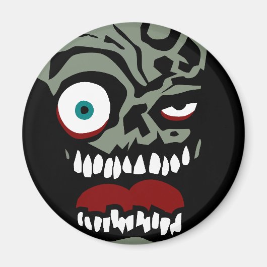Das Zombie-Gesicht des Untergangs Magnet (Vorne)