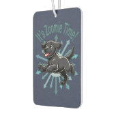 Das Zoomie Time Black Lab Autolufterfrischer (Links)