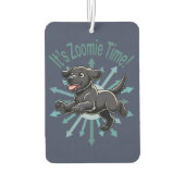 Das Zoomie Time Black Lab Autolufterfrischer (Rückseite)