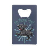 Das Zoomie Time Black Lab Geldbeutel Flaschenöffner (Rückseite)