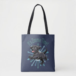 Das Zoomie Time Black Lab Tasche