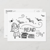 Das zu lesende Lesegerät ist die Postkarte (Vorne/Hinten)