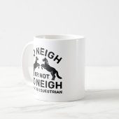 Das zu neigen oder nicht zu neigen ist Reittier Kaffeetasse (Vorderseite Links)
