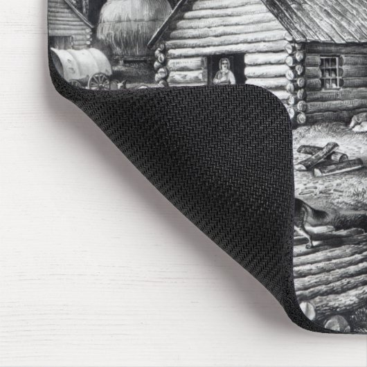 Das Zuhause des Pioniers auf der Western-Grenze Mousepad (Ecke)