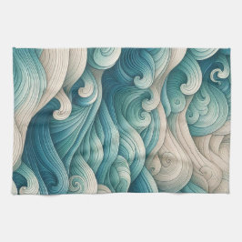 Das Zuhause Studio Ocean Wave Swirl Geschirrtuch