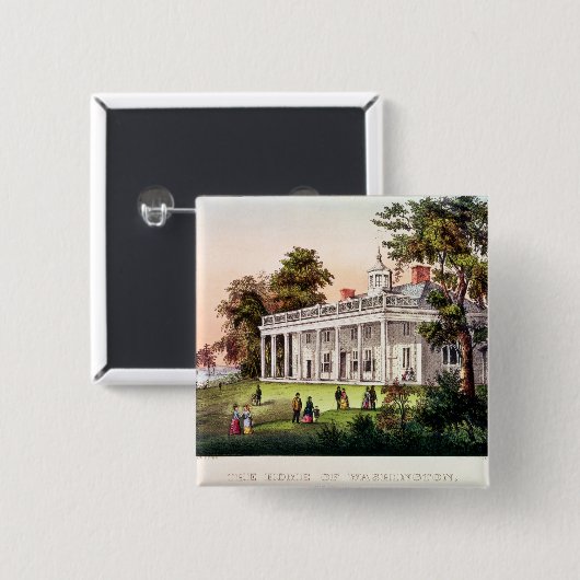 Das Zuhause von George Washington Button (Vorne & Hinten)