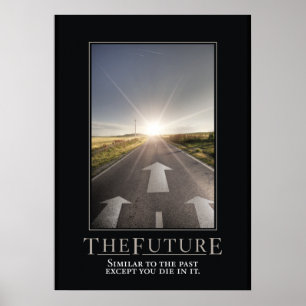 Das zukünftige motivierend Parodie-Plakat Poster