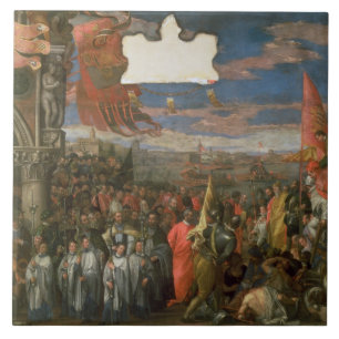 Das Zurückbringen Doge-Andrea-Contarini siegreich Fliese