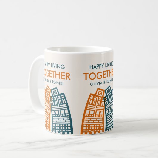 Das Zusammenleben romantisch Kaffeetasse (Vorderseite Links)