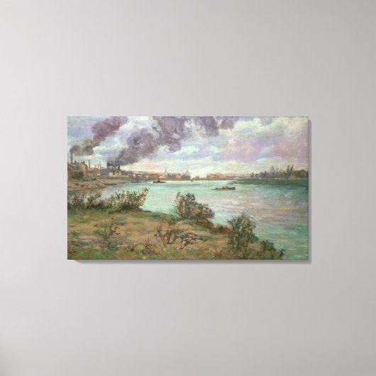 Das Zusammenspiel von Seine und Marne in Ivry Leinwanddruck (Vorderseite)