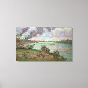 Das Zusammenspiel von Seine und Marne in Ivry Leinwanddruck