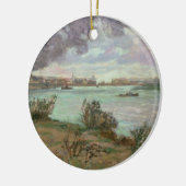 Das Zusammenströmen der Seines und des Marnes bei Keramik Ornament (Links)