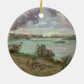 Das Zusammenströmen der Seines und des Marnes bei Keramik Ornament (Hinten)