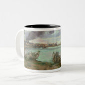 Das Zusammenströmen der Seines und des Marnes bei Zweifarbige Tasse (Vorderseite Links)