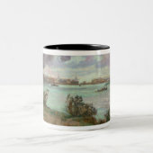 Das Zusammenströmen der Seines und des Marnes bei Zweifarbige Tasse (Mittel)