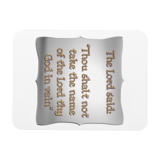 Das zweite Gebot Magnet (Horizontal)