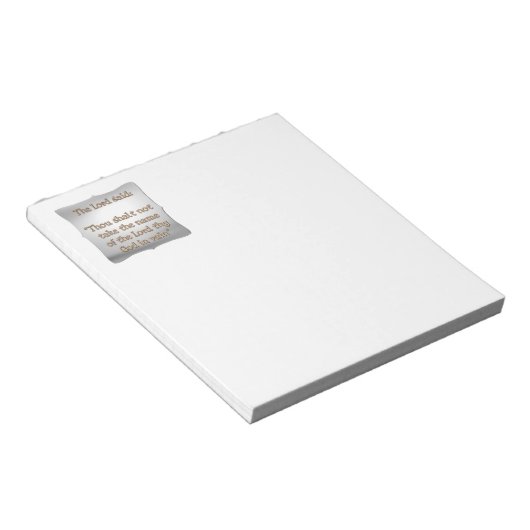 Das zweite Gebot Notizblock (angewinkelt)