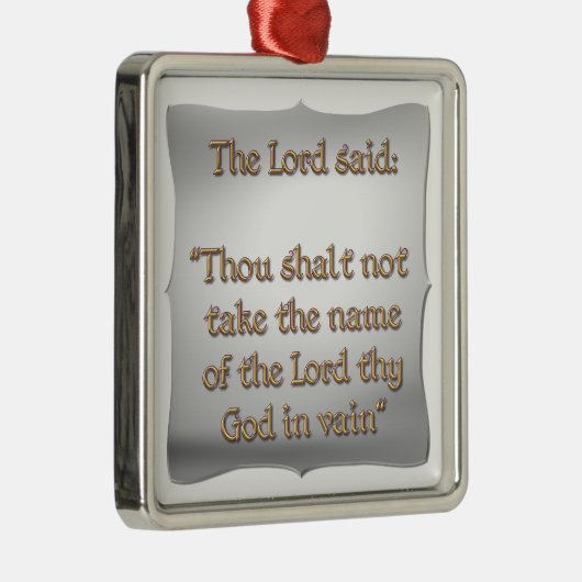 Das zweite Gebot Silbernes Ornament (Rechts)