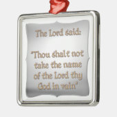 Das zweite Gebot Silbernes Ornament (Links)
