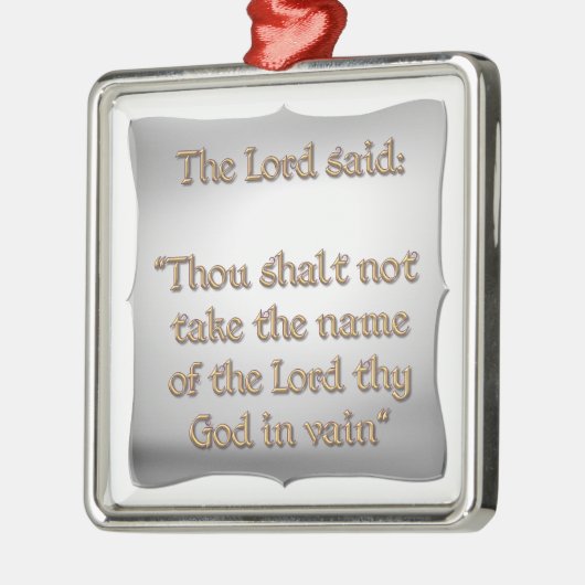 Das zweite Gebot Silbernes Ornament (Links)