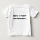 Das zweite Gesetz von Thermodynamik Baby T-shirt (Rückseite)
