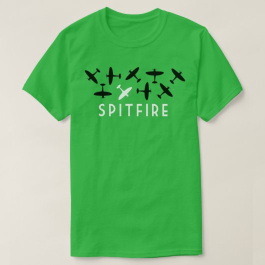 Das zweite Kampfflugzeug-Flugzeug der RAF-Spitfire T-Shirt (Design vorne)