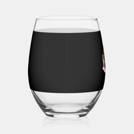 Daschund Dog Christmas Santa Hat Xmas Light Woofy Weinglas Ohne Stiel (Rechts)