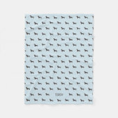 Daschund Dogs Pattern Fleecedecke (Vorderseite)