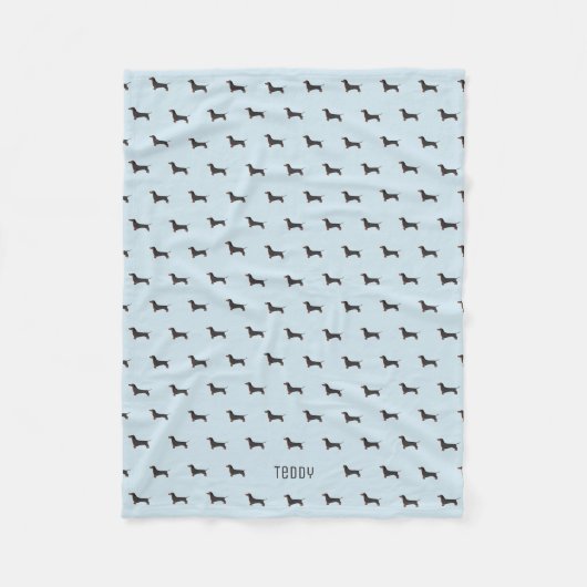 Daschund Dogs Pattern Fleecedecke (Vorderseite)