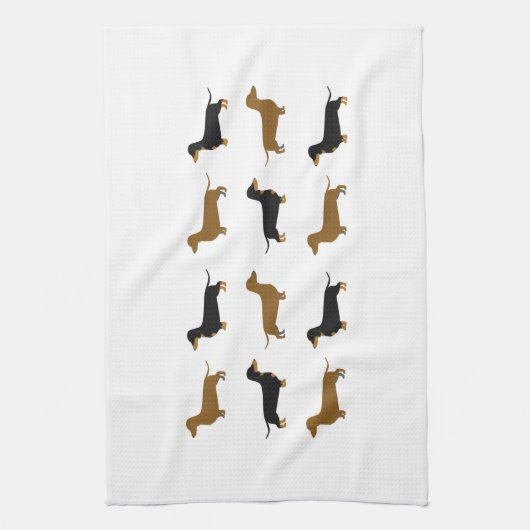 Daschund Geschirrtuch (Vertikal)