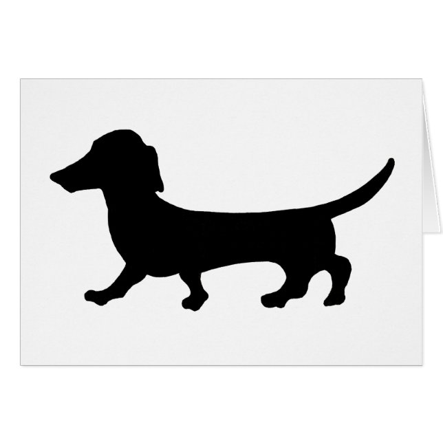 Daschund Greating Karte (Vorderseite (Horizontal))