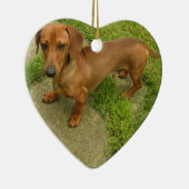 Daschund Hundeverzierung Keramik Ornament (Rechts)