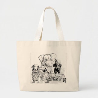 Daschund Jumbo Stoffbeutel