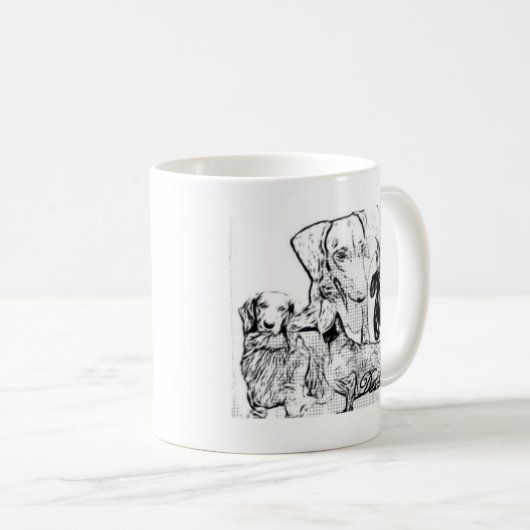 Daschund Kaffeetasse (VorderseiteRechts)