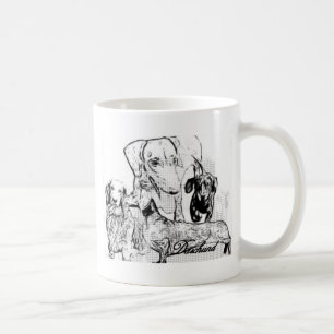 Daschund Kaffeetasse