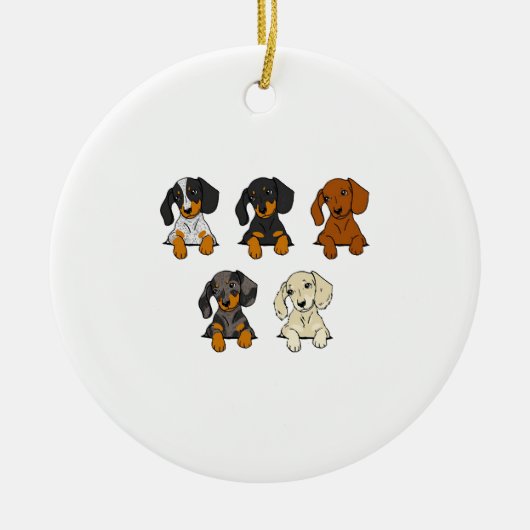 Daschund Keramik Ornament (Vorne)