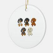Daschund Keramik Ornament (Links)
