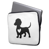 Daschund laptopschutzhülle (Vorderseite Links)